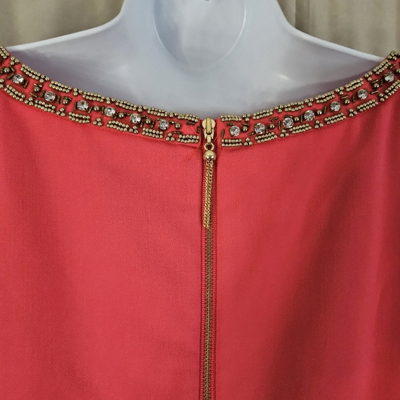 Lilly Pulitzer pink beaded key hole shift dress Womens 10 - Picture 7 of 10